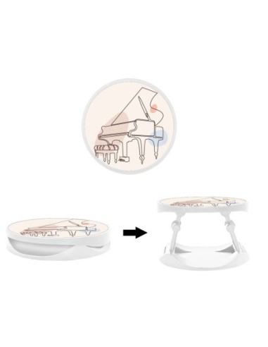 Grip imprimé pour téléphone | Design Piano line art | Poignée et support smartphone