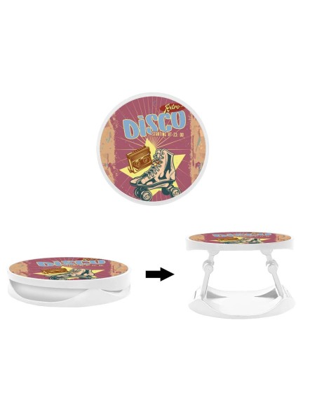 Grip imprimé pour téléphone | Design Retro disco | Poignée et support smartphone