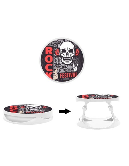 Grip imprimé pour téléphone | Design Rock festival | Poignée et support smartphone