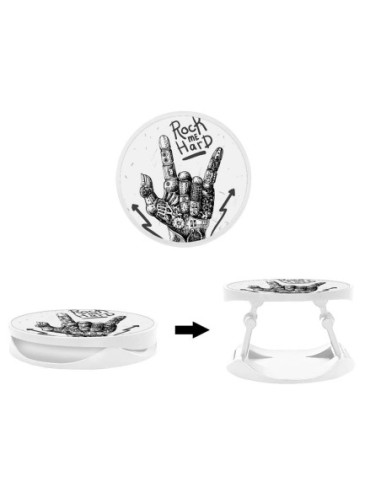 Grip imprimé pour téléphone | Design Rock me hard | Poignée et support smartphone