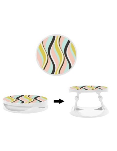 Grip imprimé pour téléphone | Design Seventies | Poignée et support smartphone