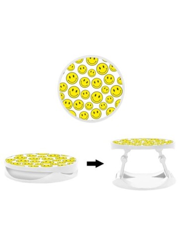 Grip imprimé pour téléphone | Design Smiley | Poignée et support smartphone