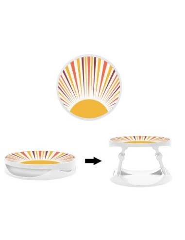 Grip imprimé pour téléphone | Design Soleil | Poignée et support smartphone