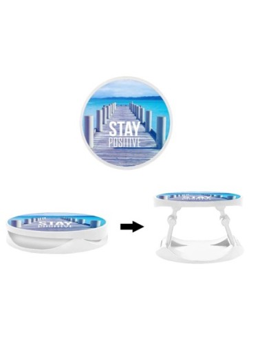 Grip imprimé pour téléphone | Design Stay positive | Poignée et support smartphone