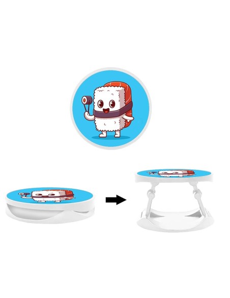 Grip imprimé pour téléphone | Design Sushi happy | Poignée et support smartphone