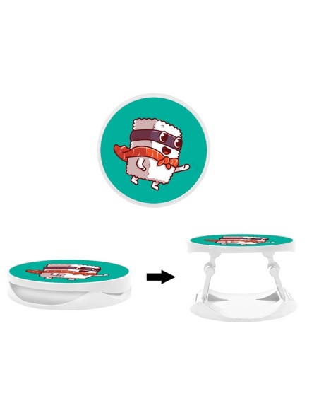 Grip imprimé pour téléphone | Design Sushiman | Poignée et support smartphone