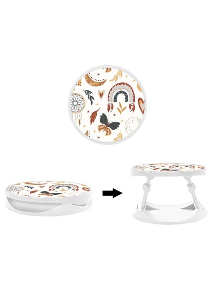 Grip imprimé pour téléphone | Design Tapisserie bohémienne | Poignée et support smartphone