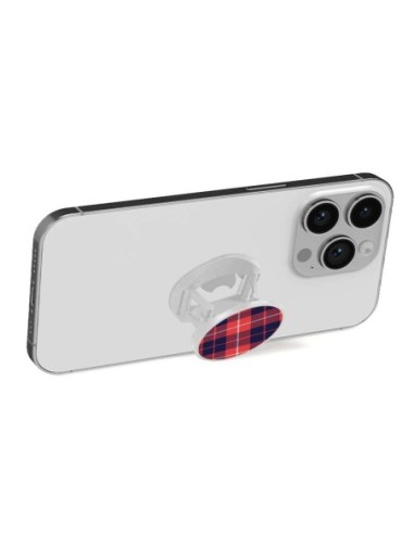 Grip imprimé pour téléphone | Design Tartan Rouge 2 | Poignée et support smartphone