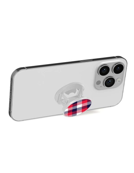Grip imprimé pour téléphone | Design Tartan Tricolor | Poignée et support smartphone