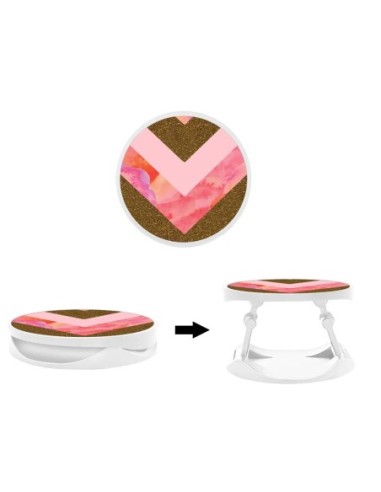 Grip imprimé pour téléphone | Design Texture paillettes | Poignée et support smartphone