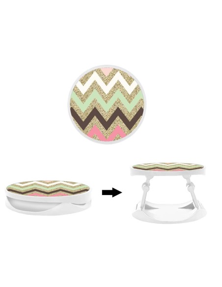 Grip imprimé pour téléphone | Design Texture rose | Poignée et support smartphone