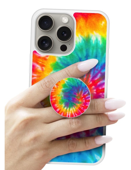 Grip imprimé pour téléphone | Design Tie Dye Spirale | Poignée et support smartphone