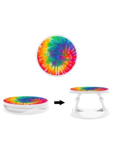 Grip imprimé pour téléphone | Design Tie Dye Spirale | Poignée et support smartphone