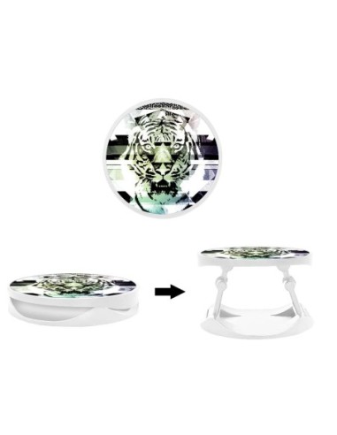 Grip imprimé pour téléphone | Design Tigre swag | Poignée et support smartphone