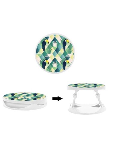 Grip imprimé pour téléphone | Design Toucan losange | Poignée et support smartphone