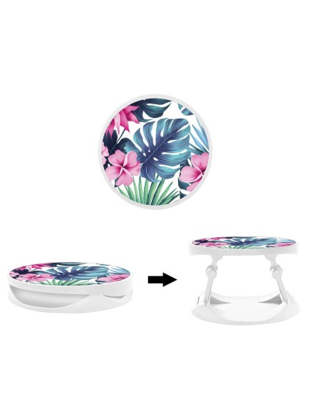 Grip imprimé pour téléphone | Design Tropical Aquarelle | Poignée et support smartphone