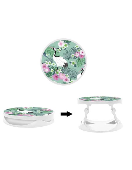 Grip imprimé pour téléphone | Design Tsuru | Poignée et support smartphone