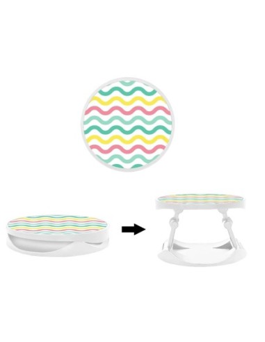 Grip imprimé pour téléphone | Design Vagues colorees | Poignée et support smartphone