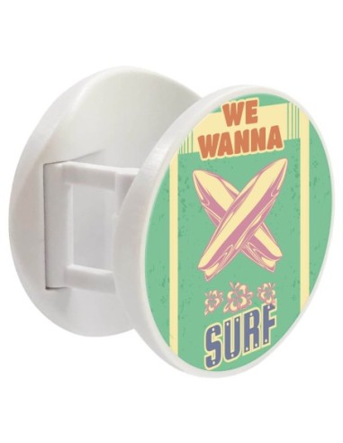 Grip imprimé pour téléphone | Design We wanna surf | Poignée et support smartphone