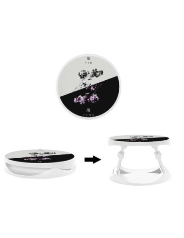 Grip imprimé pour téléphone | Design Yin et Yang | Poignée et support smartphone