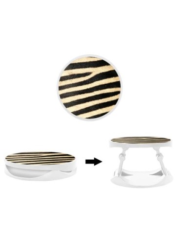 Grip imprimé pour téléphone | Design Zèbre | Poignée et support smartphone