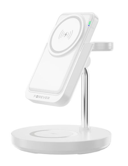 Station de Charge Magnétique Sans Fil 5-en-1 - Blanc