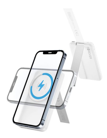 Station de Charge Magnétique Sans Fil 5-en-1 - Blanc