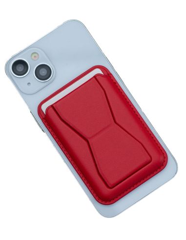 Grip Porte-cartes avec Support Pliable - Rouge