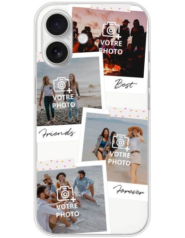 Coque personnalisable Polaroid Scotch Coeurs