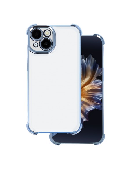 Coque Anti Shock Chrome pour iPhone 15 Pro en Bleu