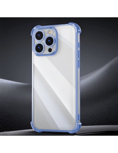 Coque Anti Shock Chrome pour iPhone 15 Pro en Bleu