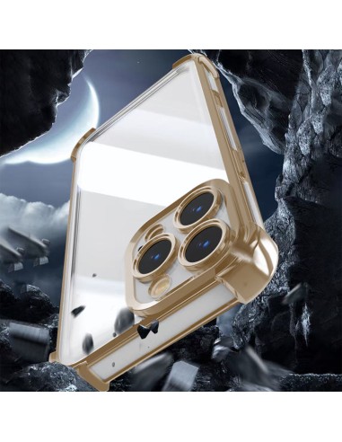 Coque Anti Shock Chrome pour iPhone 16 Pro Or