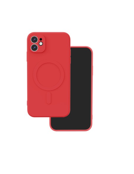 Coque couleur Magsafe pour iPhone 12 Rouge