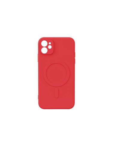 Coque couleur Magsafe pour iPhone 12 Rouge
