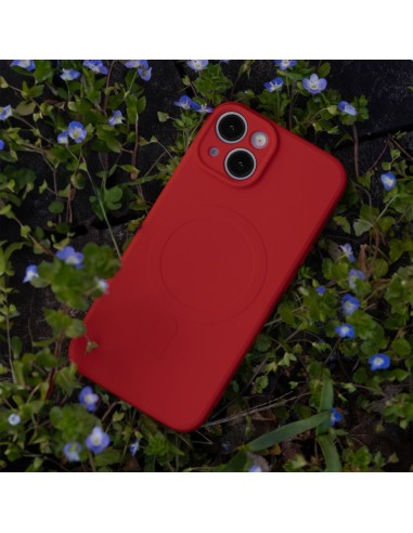 Coque couleur Magsafe pour iPhone 12 Rouge