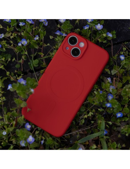 Coque couleur Magsafe pour iPhone 12 Rouge