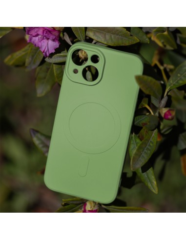 Coque couleur Magsafe pour iPhone 16 Vert clair
