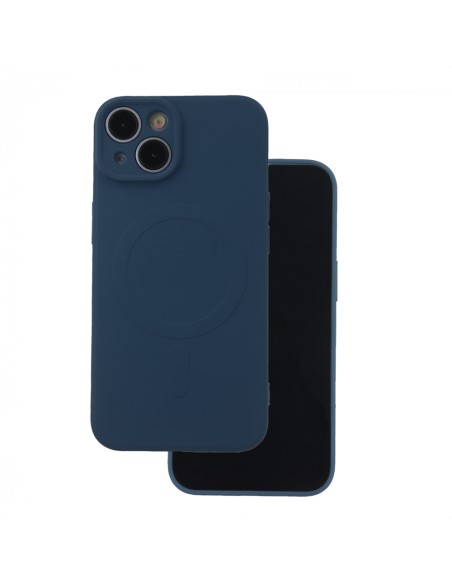 Coque couleur Magsafe pour Samsung Galaxy A55 5G Bleu foncé