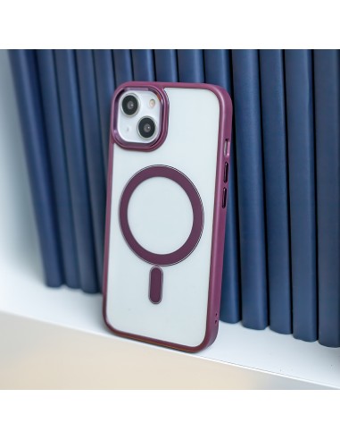Coque Satin Clear Magsafe pour iPhone 14 Violet