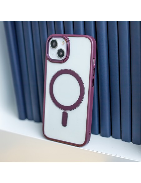 Coque Satin Clear Magsafe pour iPhone 14 Violet