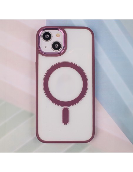 Coque Satin Clear Magsafe pour iPhone 14 Violet