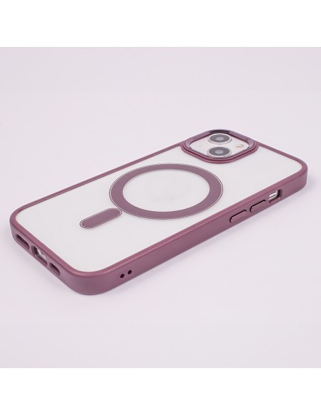 Coque Satin Clear Magsafe pour iPhone 14 Violet
