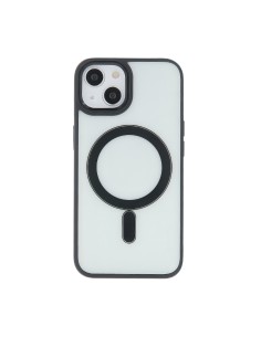 Coque Satin Clear Magsafe pour iPhone 15 Plus Noir