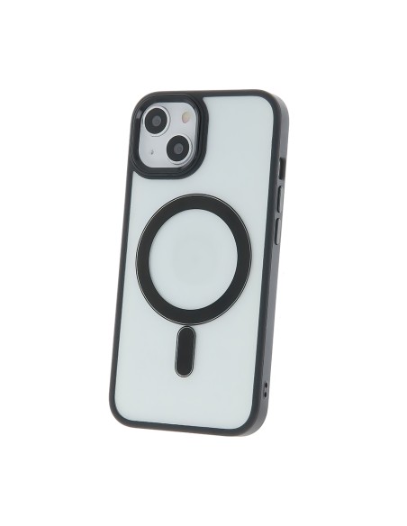 Coque Satin Clear Magsafe pour iPhone 15 Plus Noir