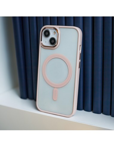 Coque Satin Clear Magsafe pour iPhone 14 Pro Rose