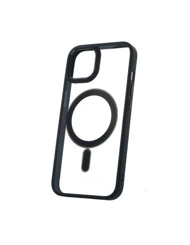 Coque Satin Clear Magsafe pour iPhone 15 Pro Max Noir