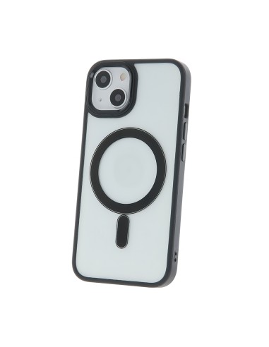 Coque Satin Clear Magsafe pour iPhone 15 Pro Max Noir