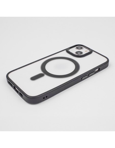 Coque Satin Clear Magsafe pour iPhone 15 Pro Max Noir