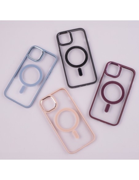 Coque Satin Clear Magsafe pour iPhone 15 Pro Max Noir