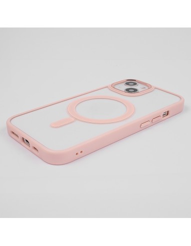 Coque Satin Clear Magsafe pour iPhone 15 Pro Max Rose